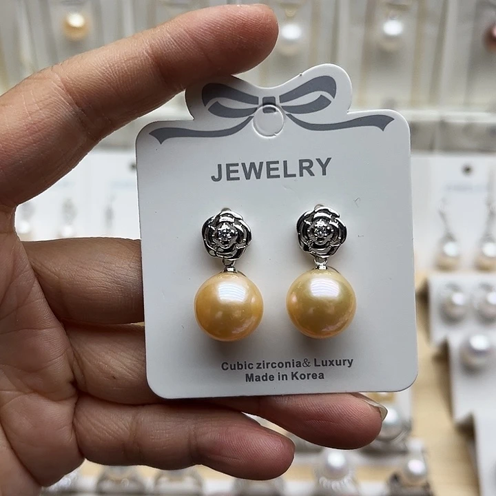 耳饰合金淡水珍珠12.4