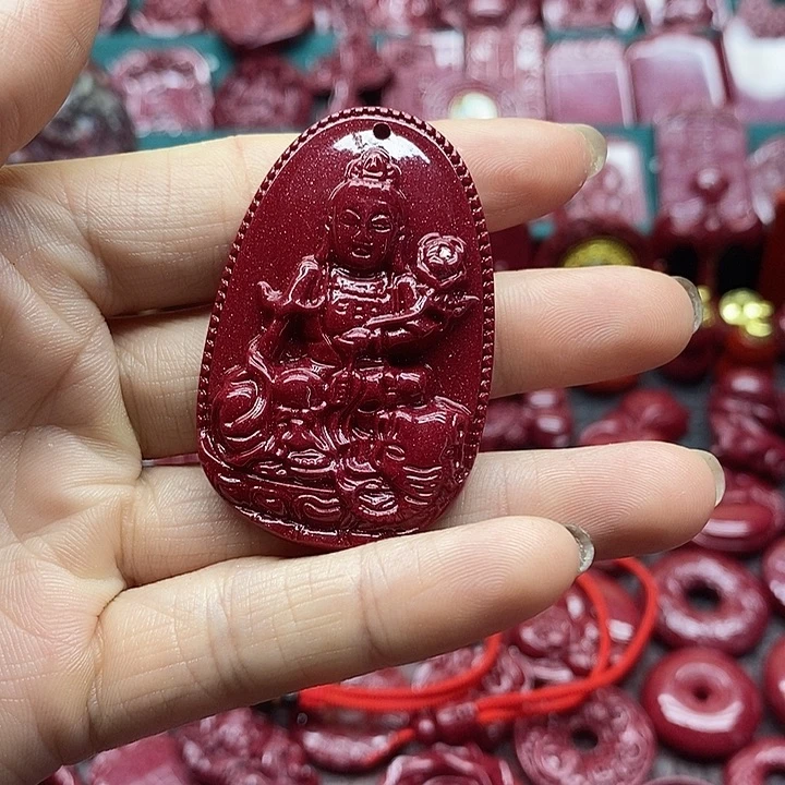 天然辰砂朱砂吊坠