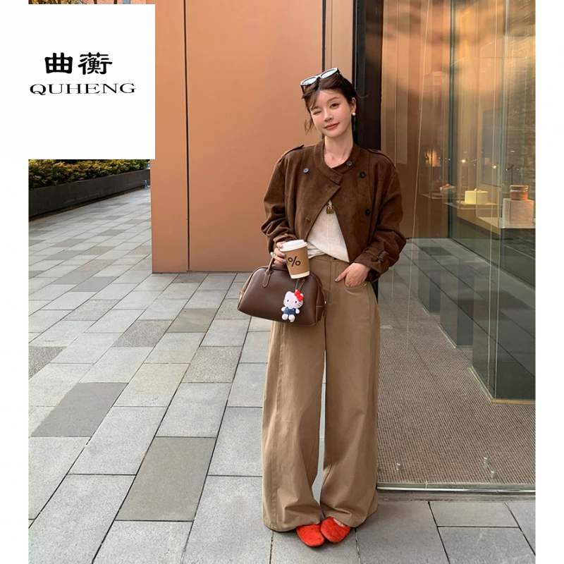 小香风上衣新款女款夹克牛仔曲蘅复古简约时髦春秋季短款外套焦感