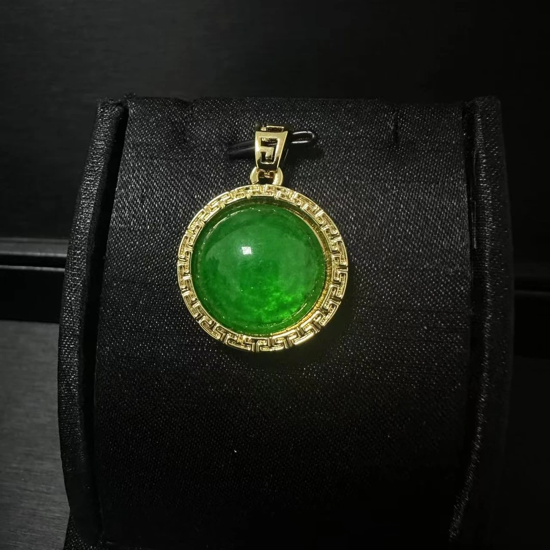 天然缅甸满绿蛋面吊坠XC00808/5