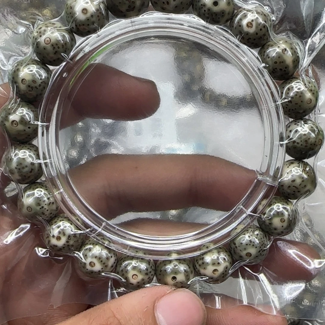 手串星月菩提81传说帝王绿龙蛋单圈11左右