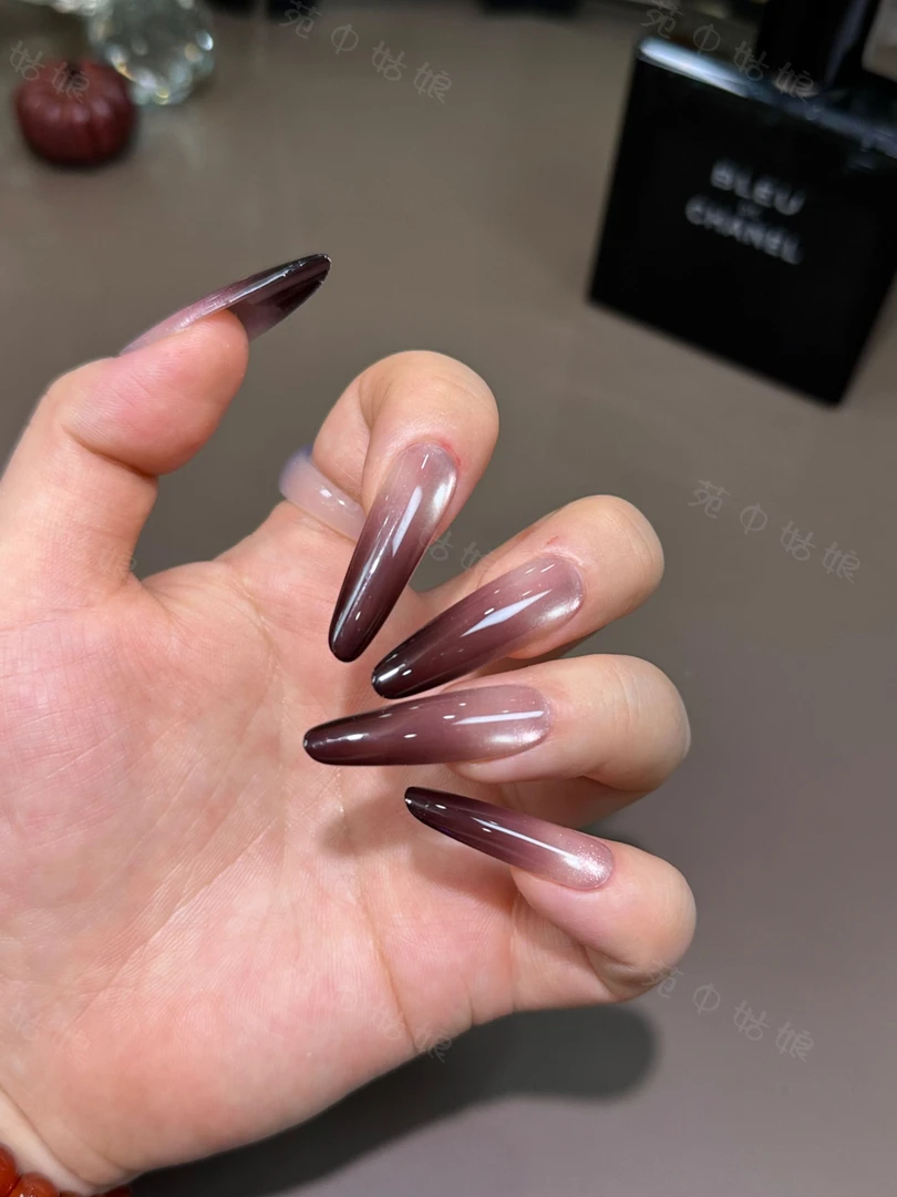 【小野猫】融肤猫眼渐变-纯欲高冷感 - 气质姐必备- 纯手工穿戴甲