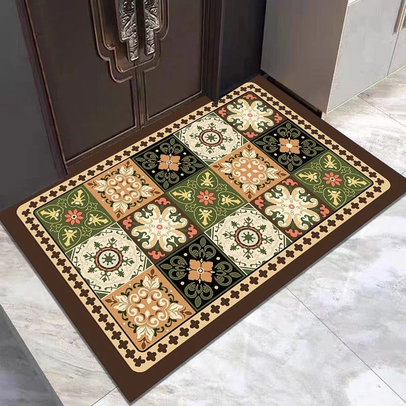 波西风100*120cm入户门垫现代简约轻奢地毯脚垫厨房卧室阳台吸水