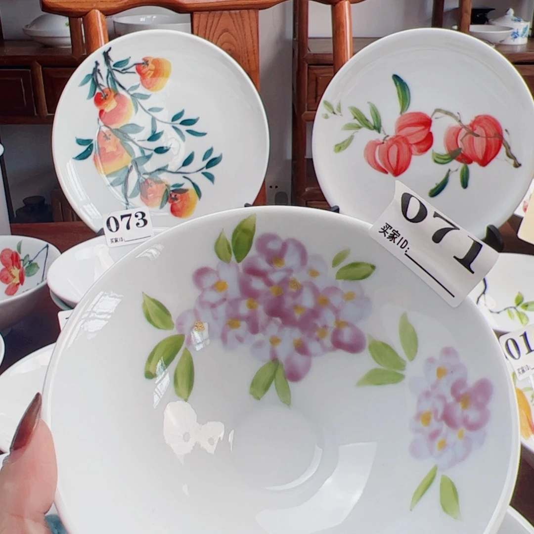 瓷片景德镇陶瓷手工手绘制作