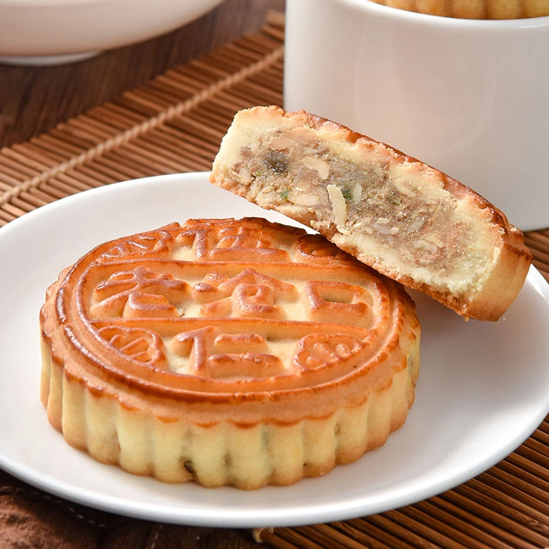 【老沧口】传统五仁/什锦月饼125g中秋经典手工怀旧广式