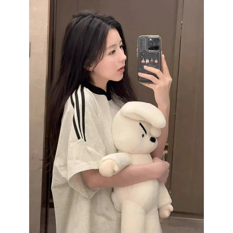 韩系复古字母印花睡衣女夏季休闲舒适可外穿短袖短裤家居服两件套