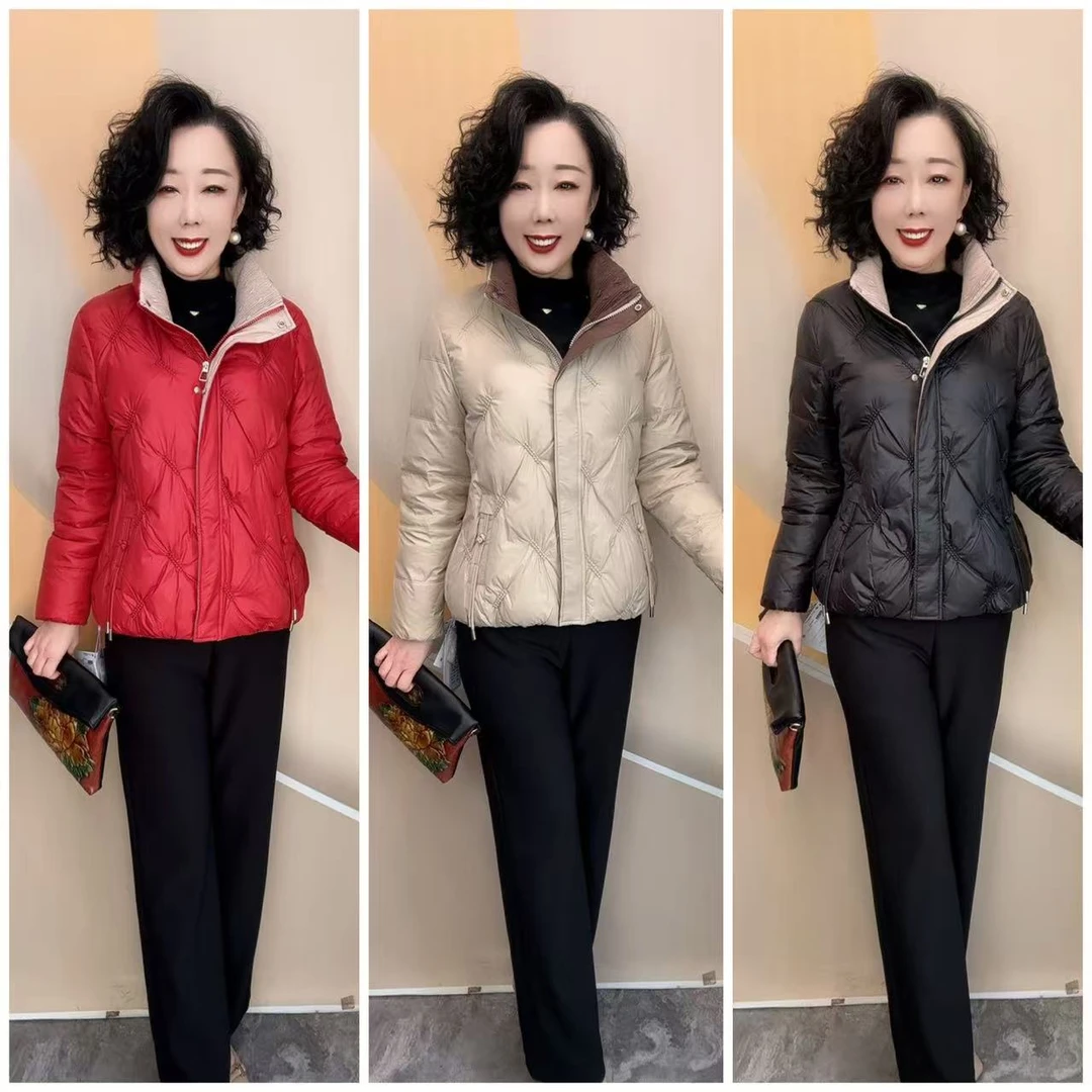 8815冬新款优雅妈妈时尚百搭款洋气防寒保暖女士外套62衣长