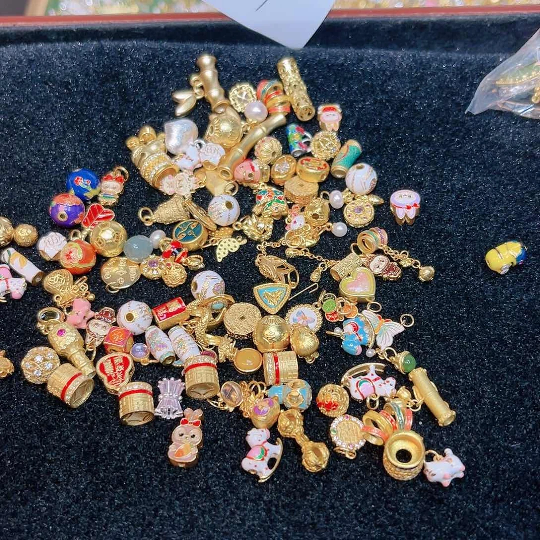 紫晶珠宝半成品银S925镀金镶嵌150