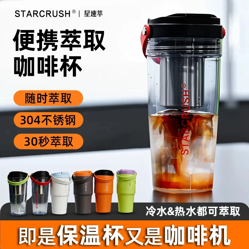 星速萃便携式咖啡机萃取咖啡杯随行萃取杯户外冷热双萃意式咖啡机