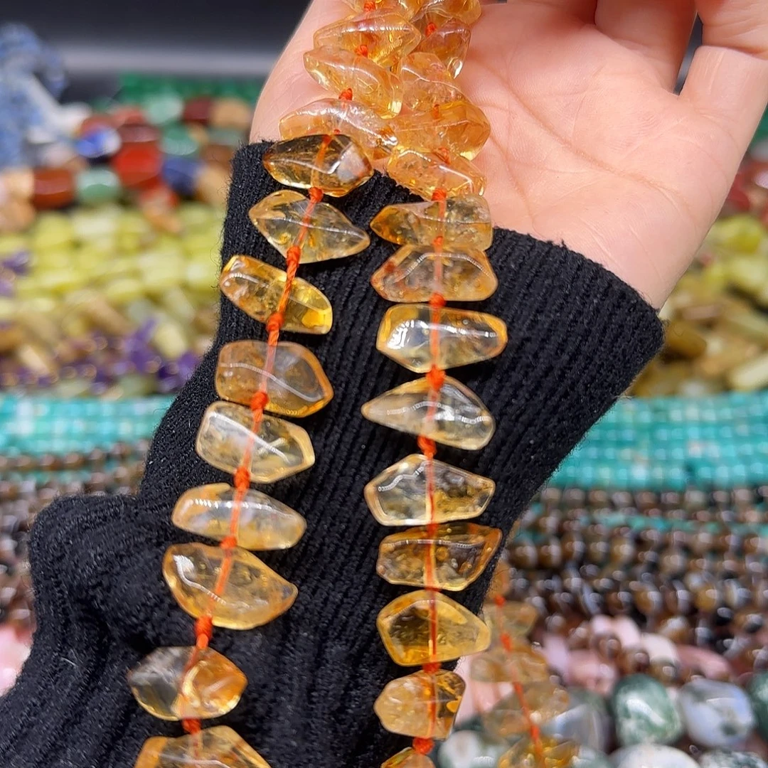 银***浪玛瑙/玉髓合金珠宝半成品黄水晶拍两84发一条