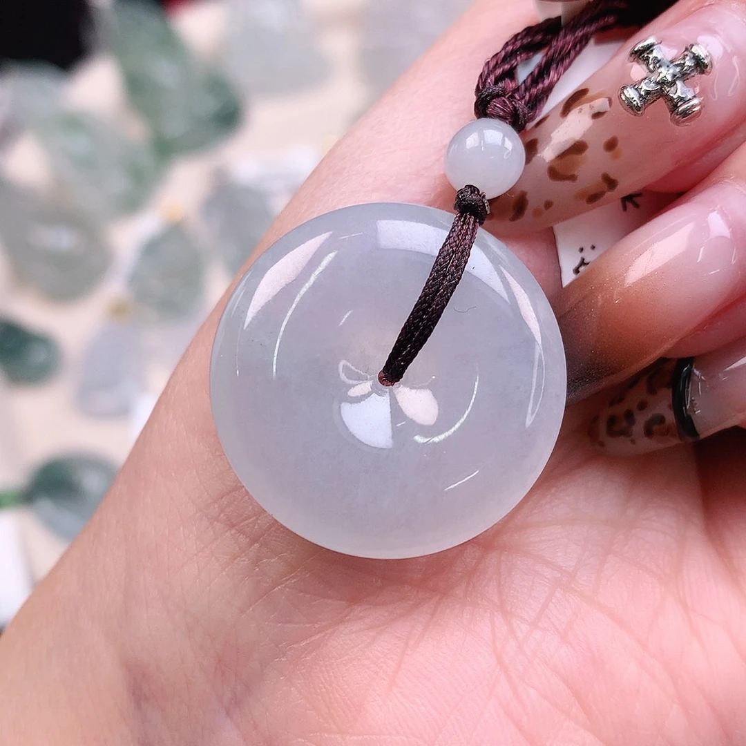 翡翠颈饰未镶嵌见*天冰扣25.7、6