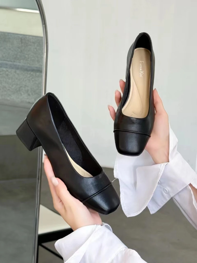 春季时尚小皮鞋英伦风软底舒适百搭款乐福单鞋8159-2