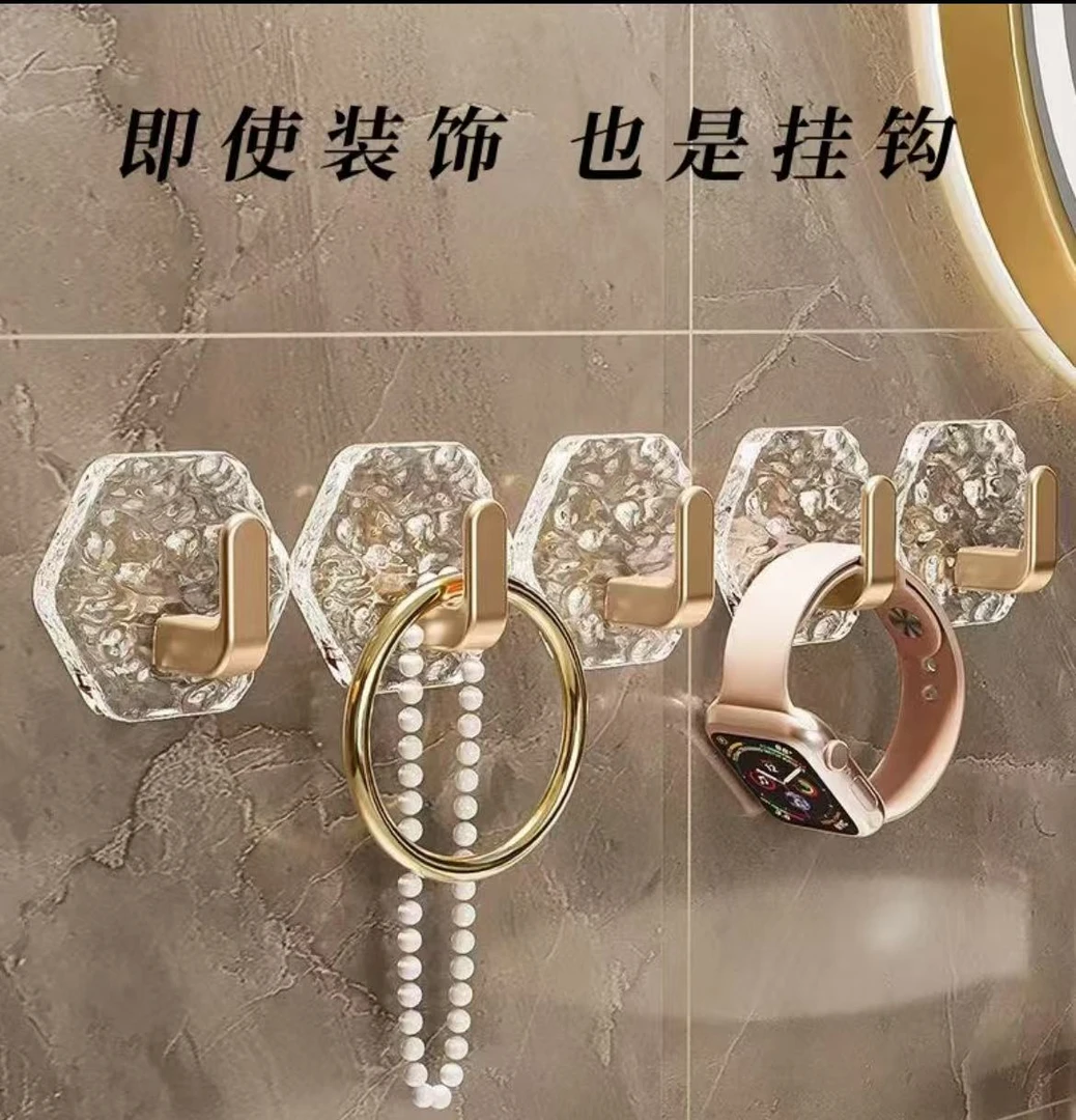 高档挂钩免打孔创意亚克力门后粘胶卫生间浴室贴墙粘钩宿舍自粘