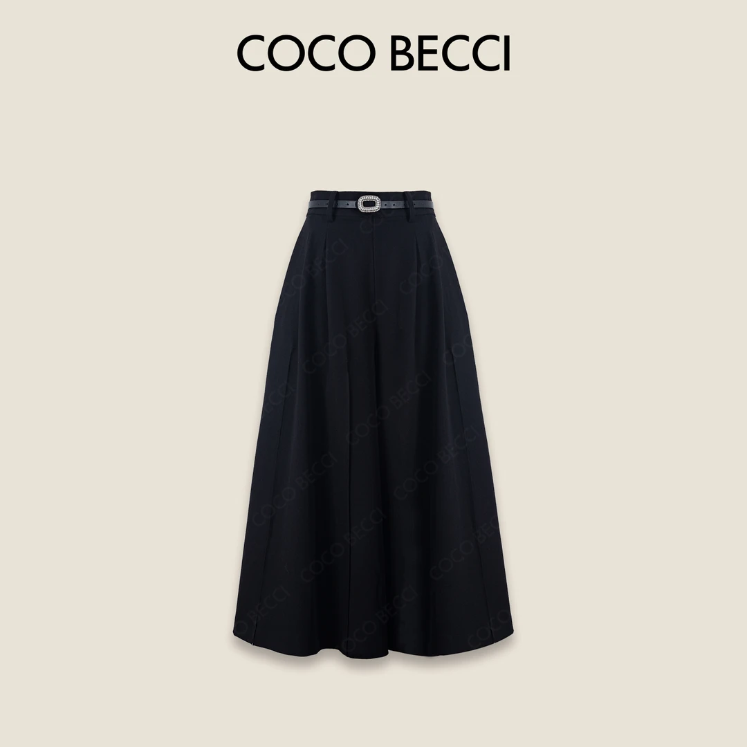 COCO BECCI【切尔西裙裤】立体压褶高级通勤时髦阔腿裤CFXYC261070