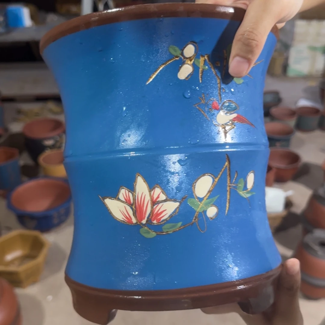 紫砂花盆瑕疵16 18
