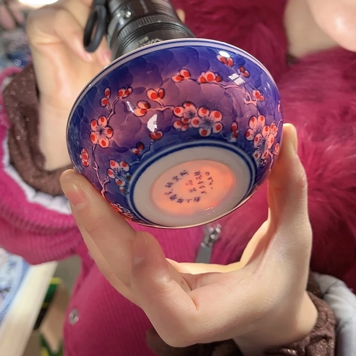 瓷片/////景德镇陶瓷杯子。红。