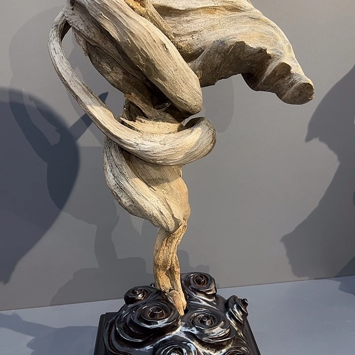 旧***迹有机玻璃崖柏扭曲意境