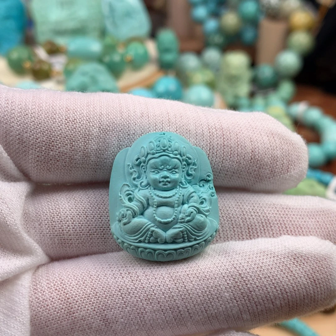 绿松石未镶嵌珠宝奇石21.3mm