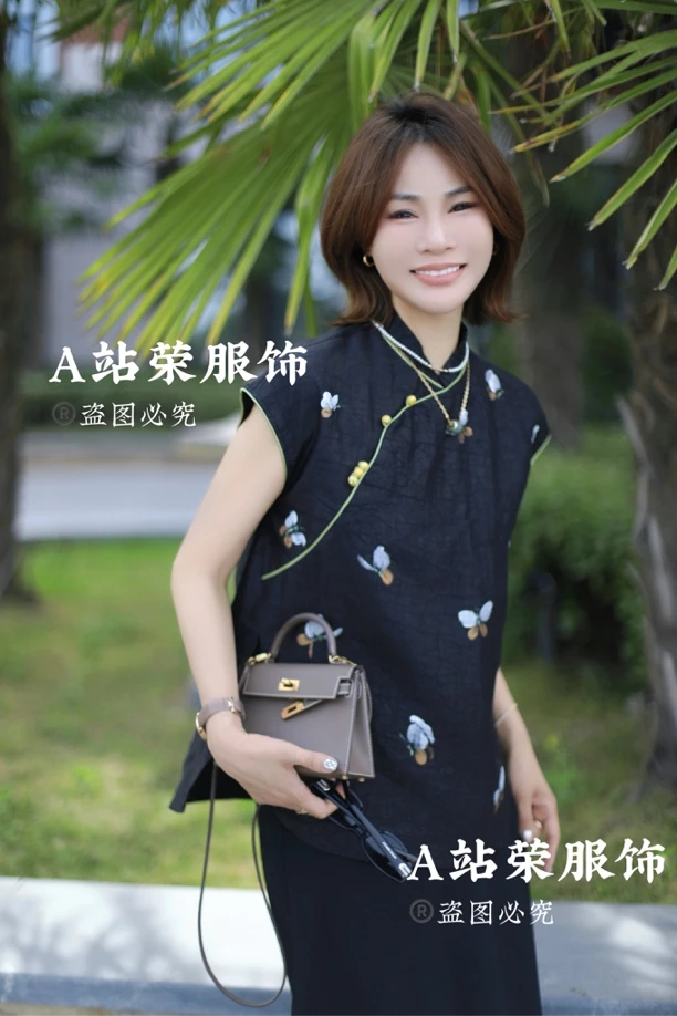 【荣姐精选】精美中式蝴蝶香云纱上衣