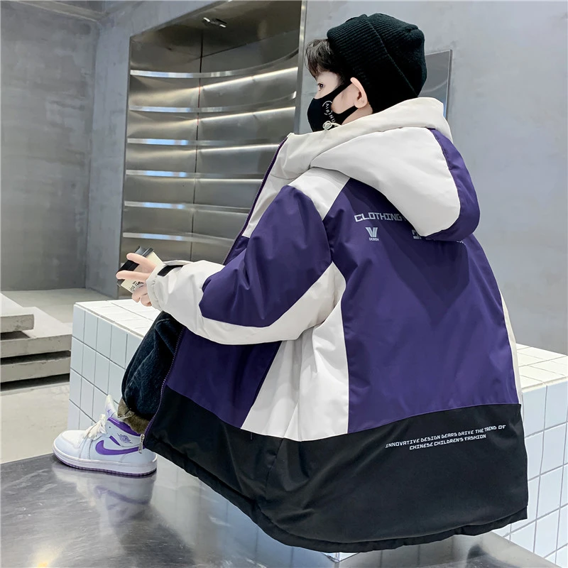 儿童白鸭绒羽绒服外套2025新款中大童男童秋冬款上衣男孩潮帅衣服