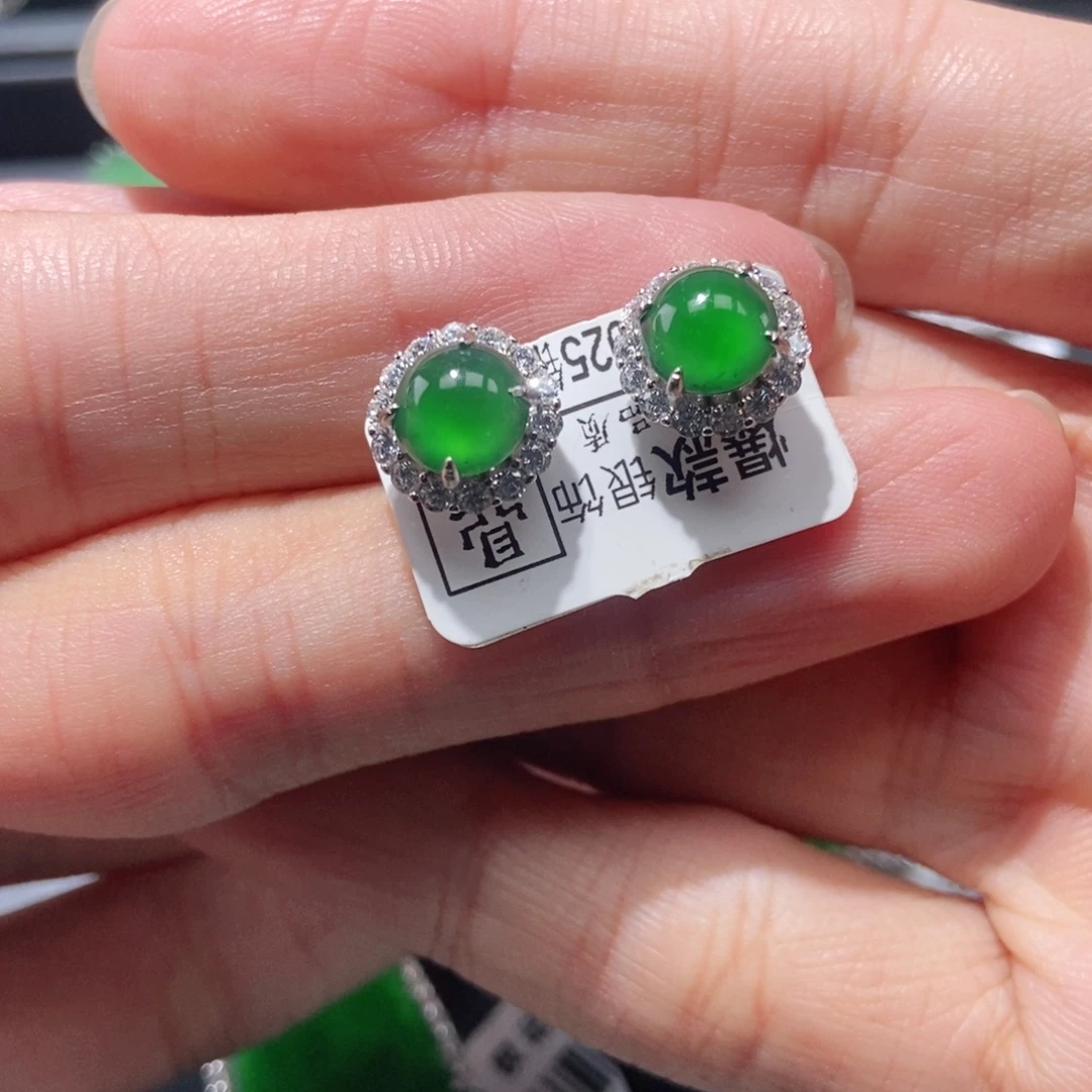 翡翠银S925镶嵌吊坠(不含链)