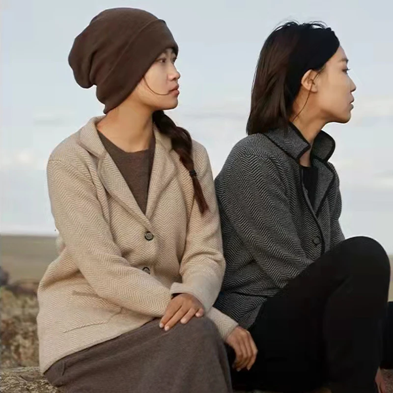 颜值实力派！高支羊毛 重磅人字纹 复古强调范儿 西装领外套