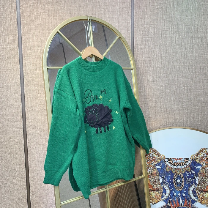 AL128孕妇绿色毛衣90-150