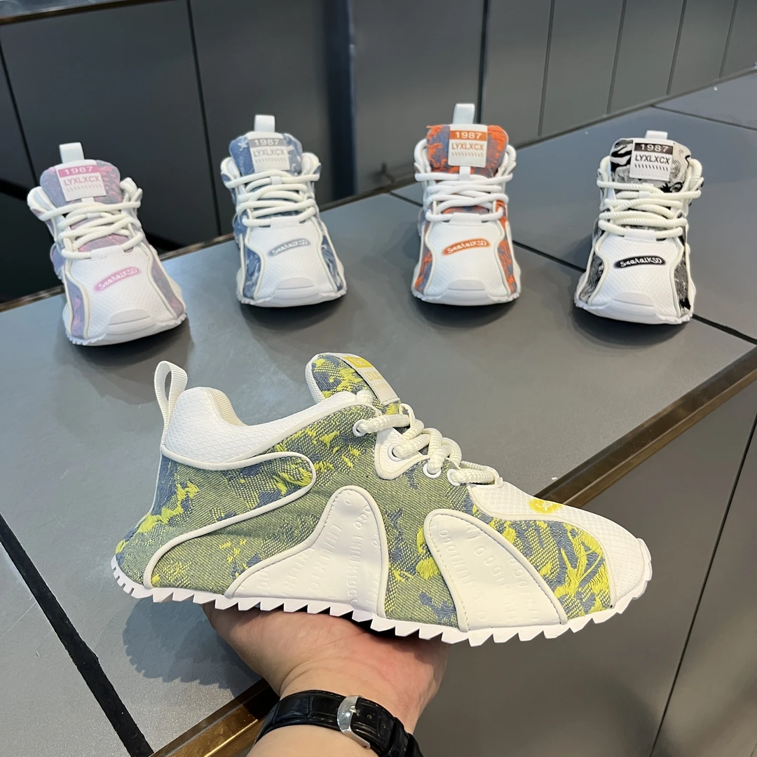 2025夏季新款时尚透气网面舒适男士休闲鞋百搭潮流网红款国潮