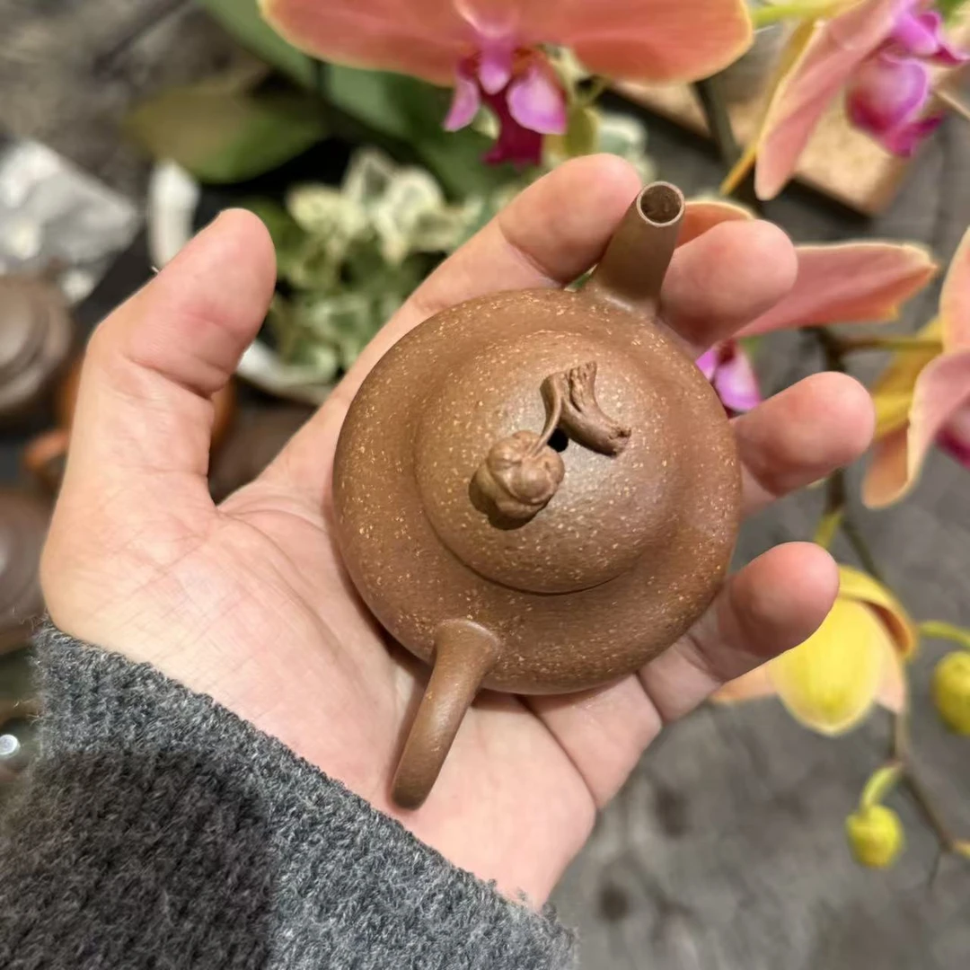 松泉茶器丨五树六花 柿 60cc紫砂壶青降坡