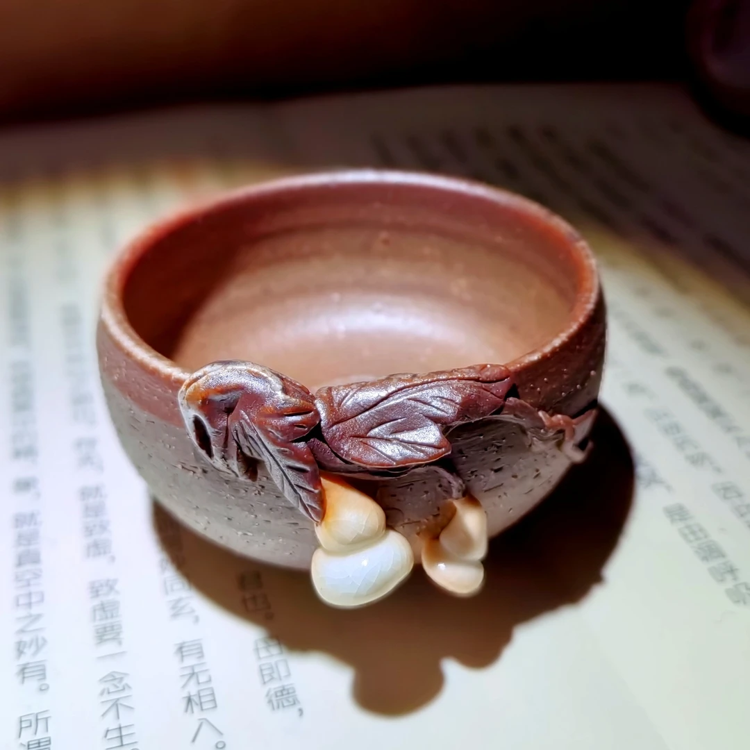 纯手工拉坯 柴烧 福禄主人杯