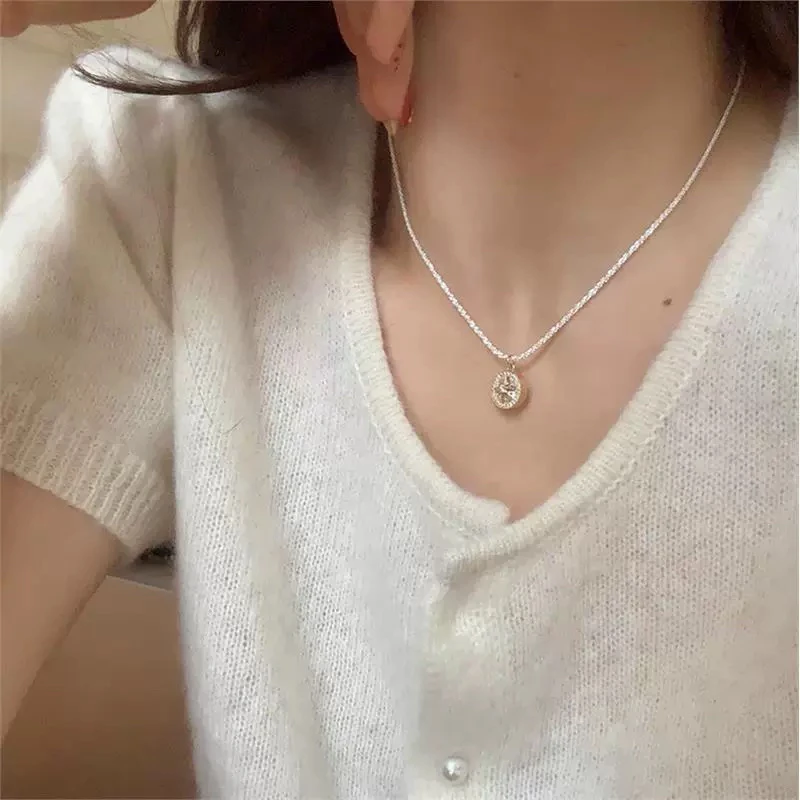 铜合金锆石项链 X0121 时尚气质八芒星闪闪耀眼项链