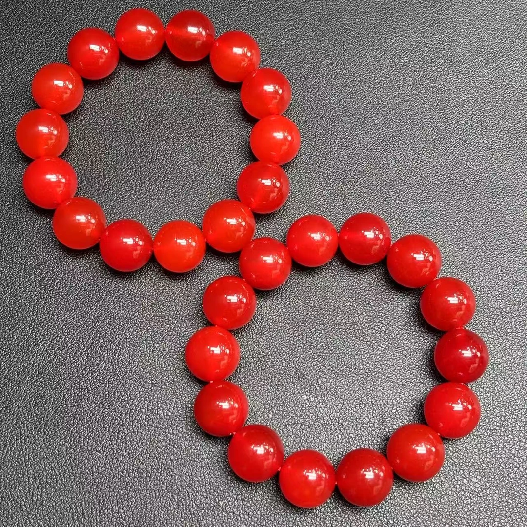 S1758烈焰金瞳红玛瑙手串-卡14左右-送礼佳品