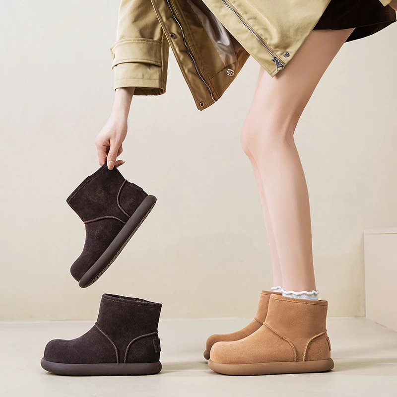 内增高小个子6CM羊毛土豆靴2025年冬季保暖百搭时尚雪地靴高帮棉