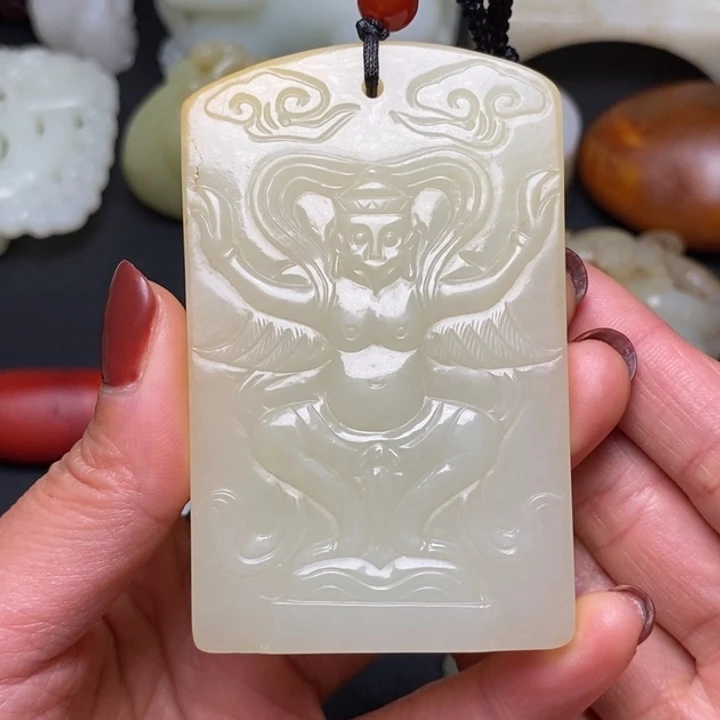 仁***法和田玉未镶嵌挂件