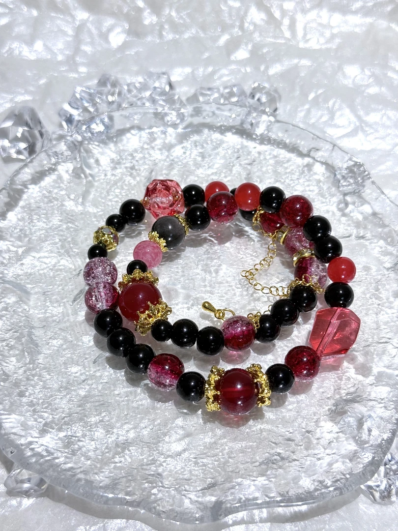 合金琉璃手链 diy串珠生日礼物手链女士串珠手链新中式大卡琉璃