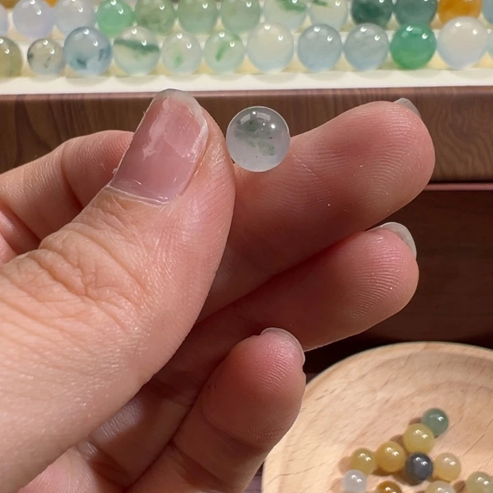 翡翠散珠天然缅甸翡翠A货6.7