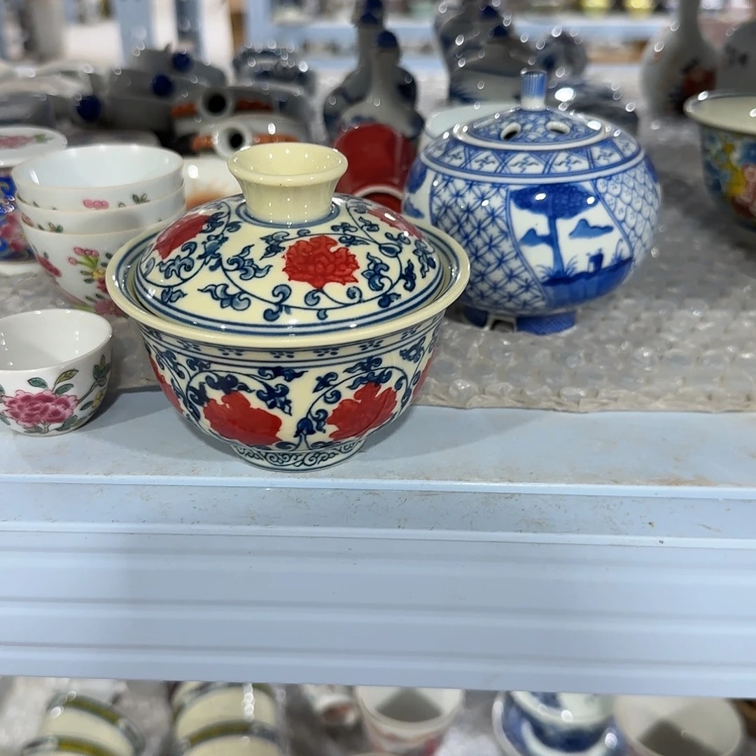 瓷片摆件手绘瓷器全部处理