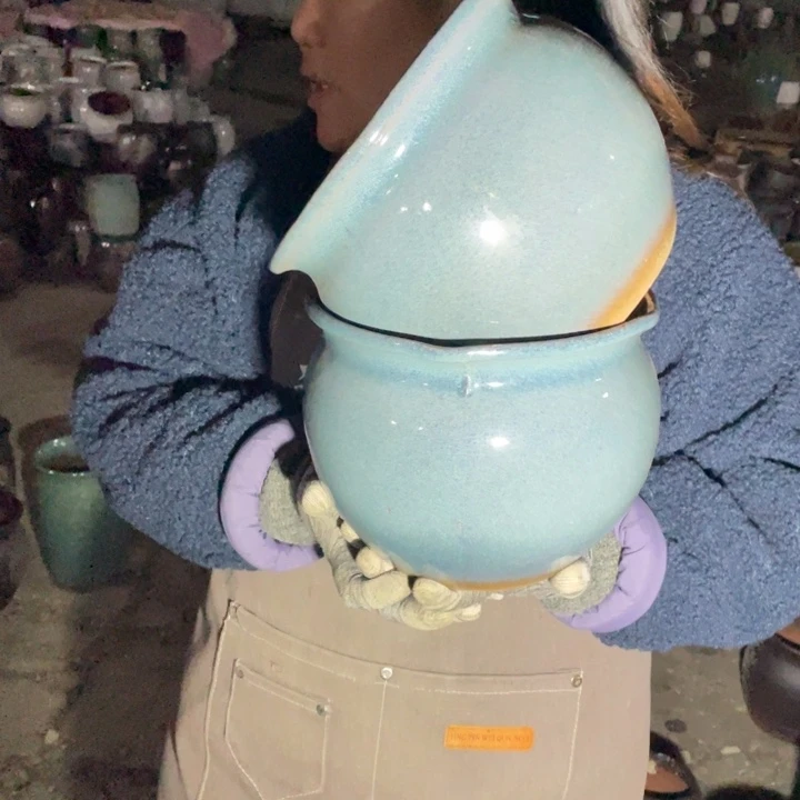 紫砂花盆口20高16瑕疵瑕疵