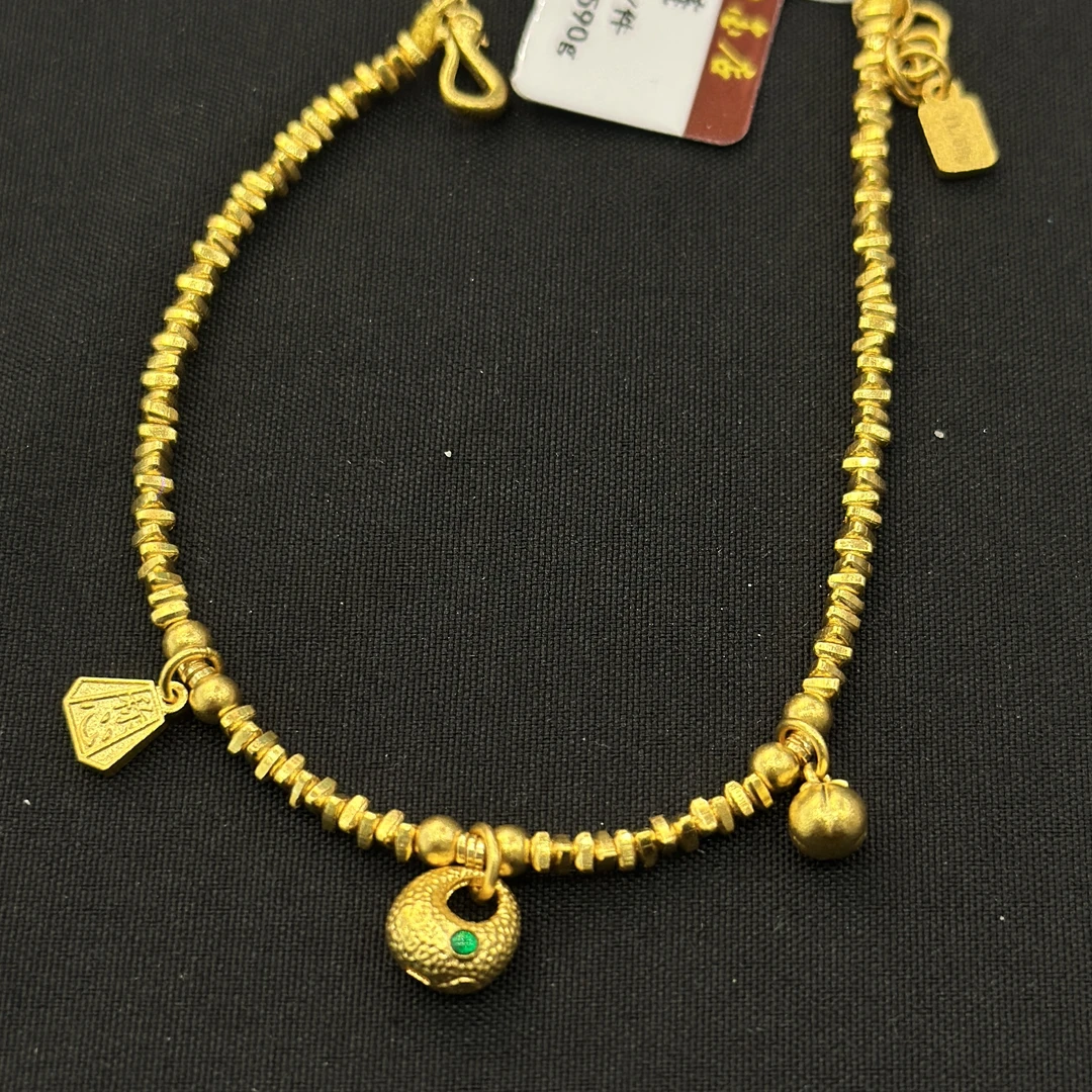 足金碎金手链古法工艺（链长16-17.5cm）