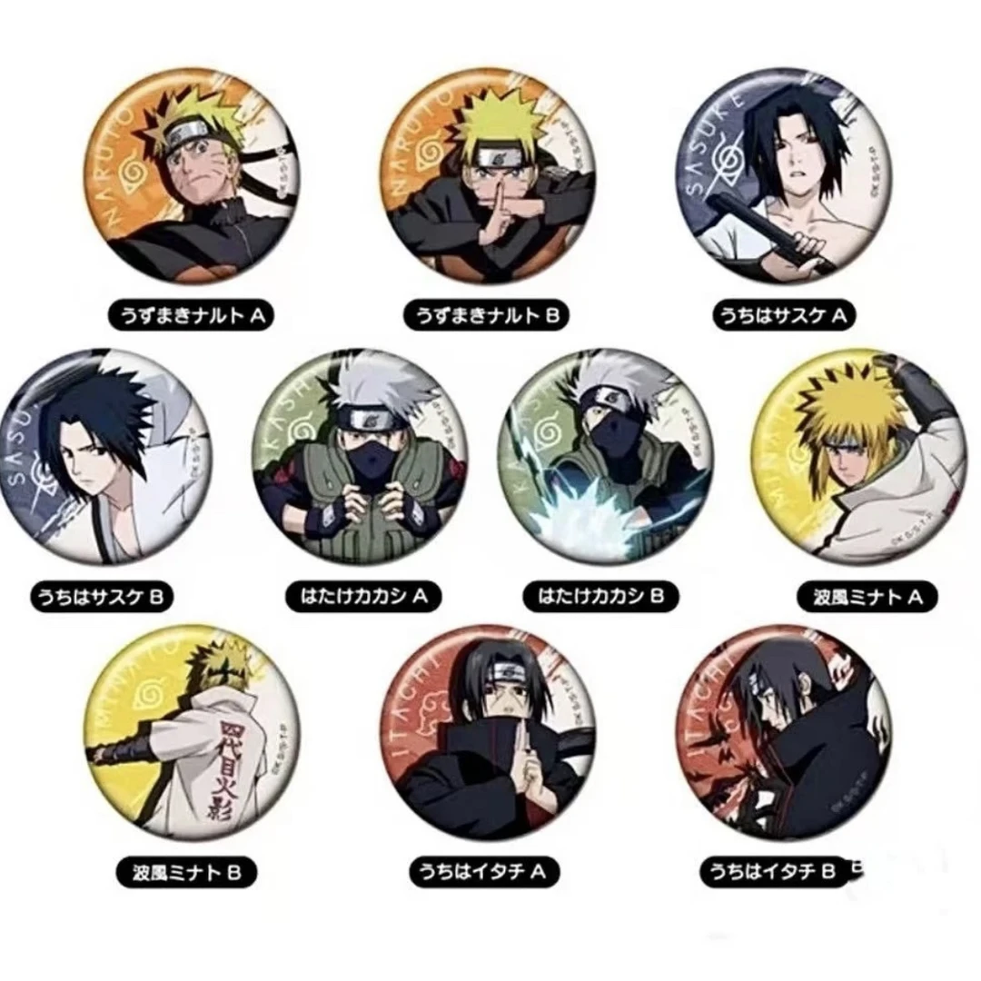 日谷火影忍者 疾风传TV绘角色B款吧唧徽章盲盒代拆