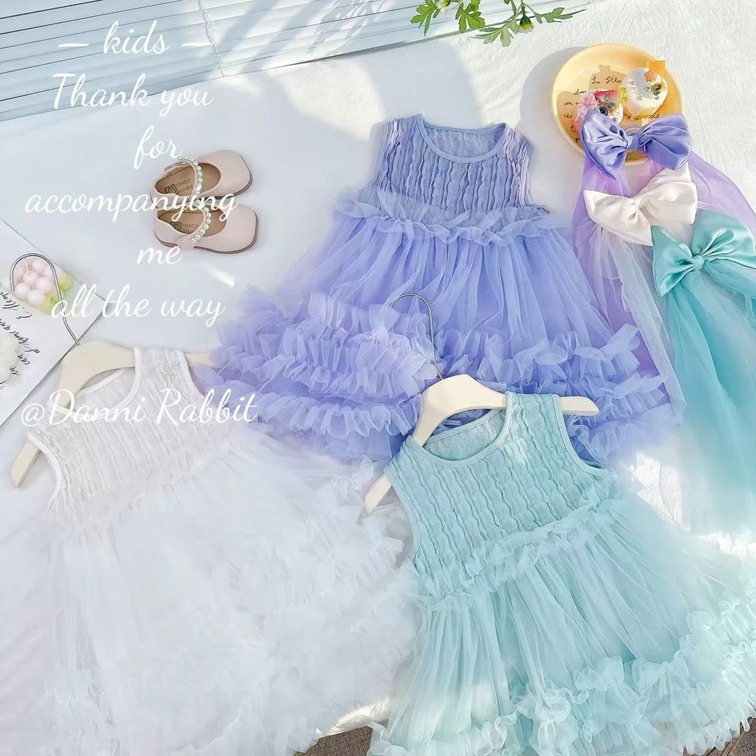 【Dannirabbit】*绝美蓬松感+裙袂飘飘*女童背心裙 X-802