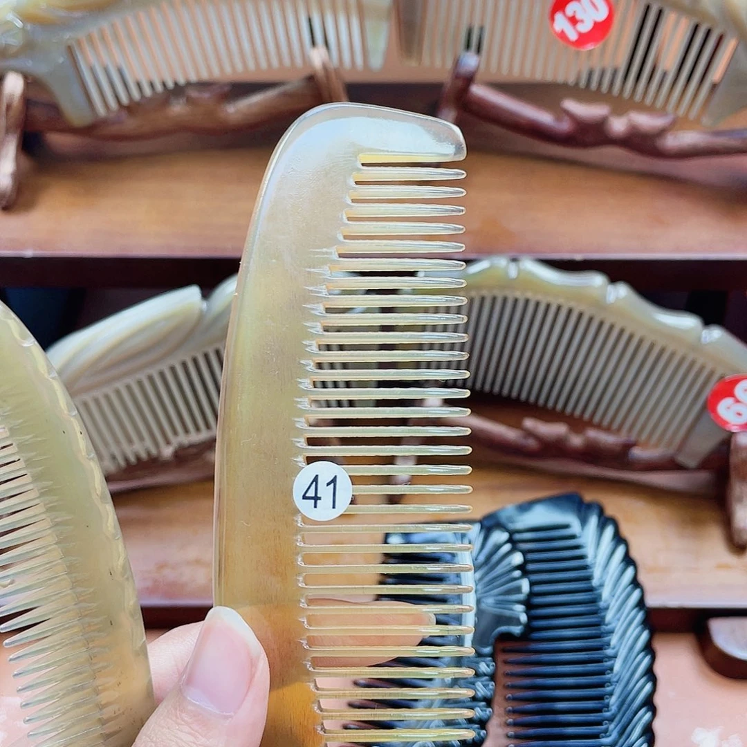 纯手工制作的牛角梳41