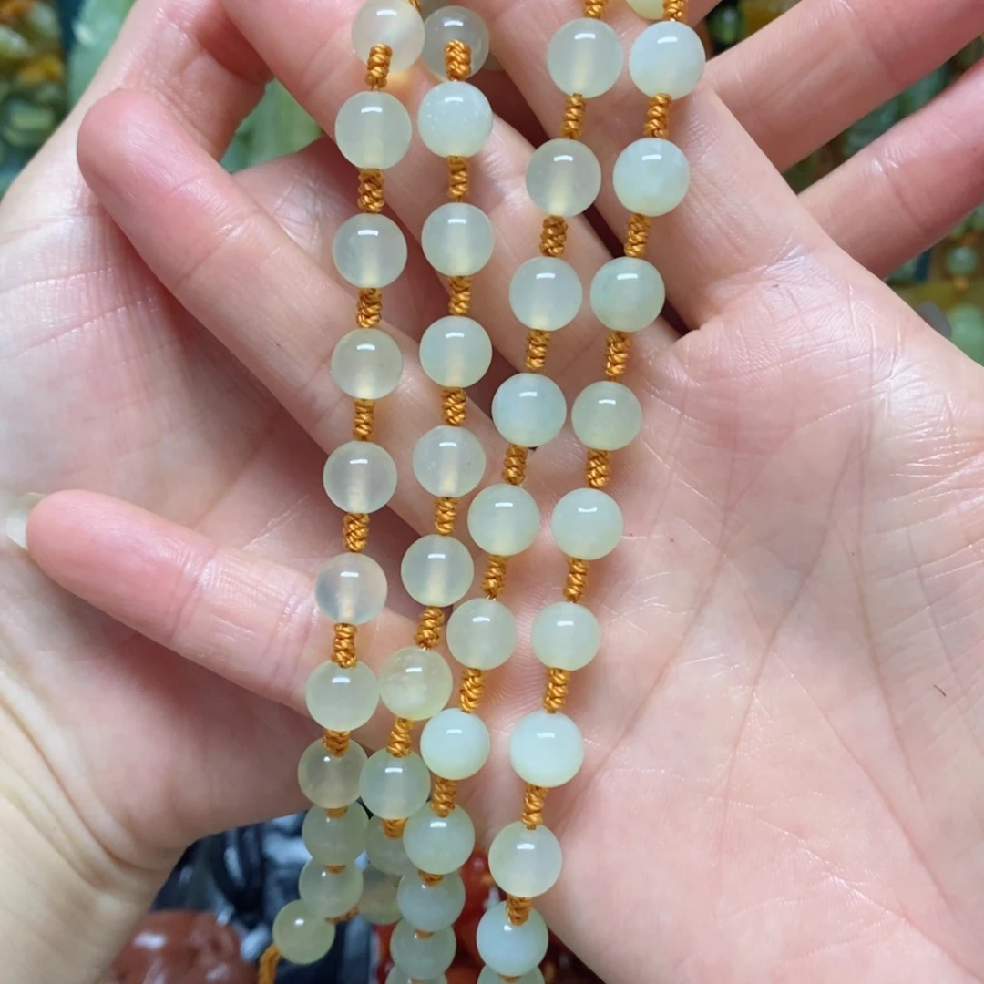 岫玉未镶嵌项链西**涂