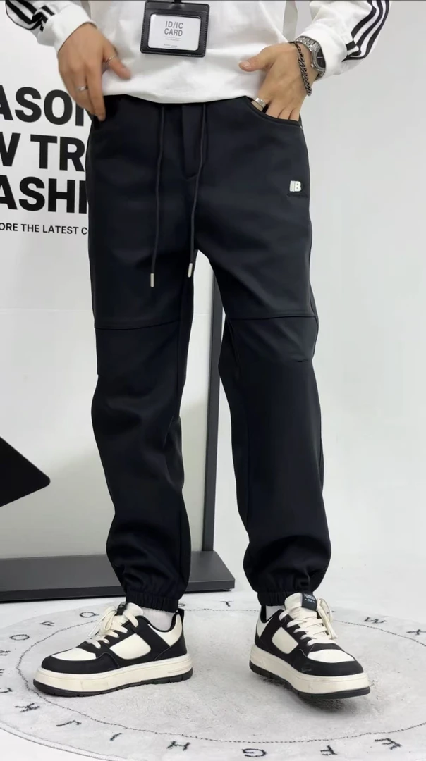 9908#（加绒加厚）冬季男士工装裤休闲潮流百搭简约帅气长裤