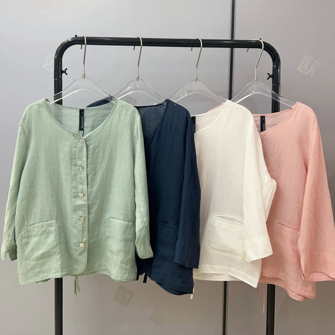 水淼2025-夏季新款-苎麻薄外套-0372