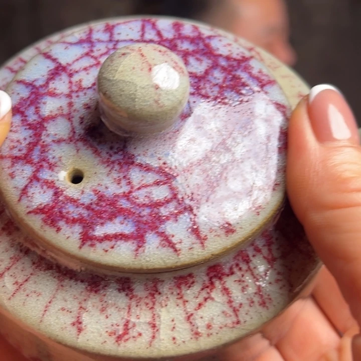 清***）牛家钧窑牛自恒老师钧瓷壶