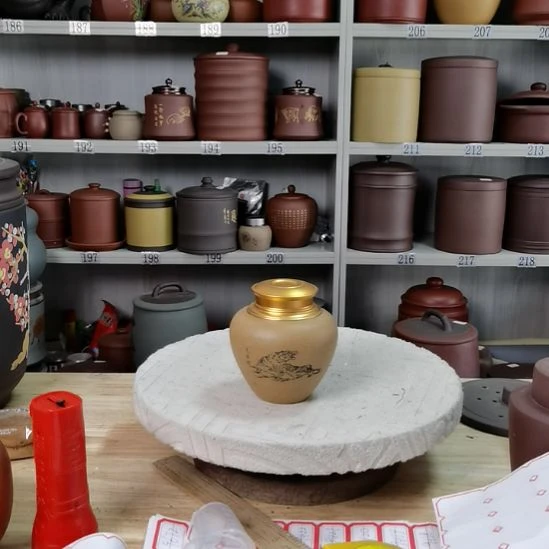 紫砂茶叶罐正品小罐合金盖9843
