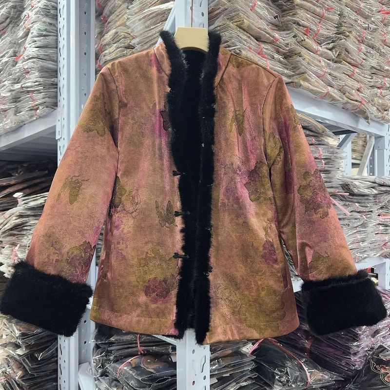 1-33款新中式立领厚款毛领短外套【黛春】