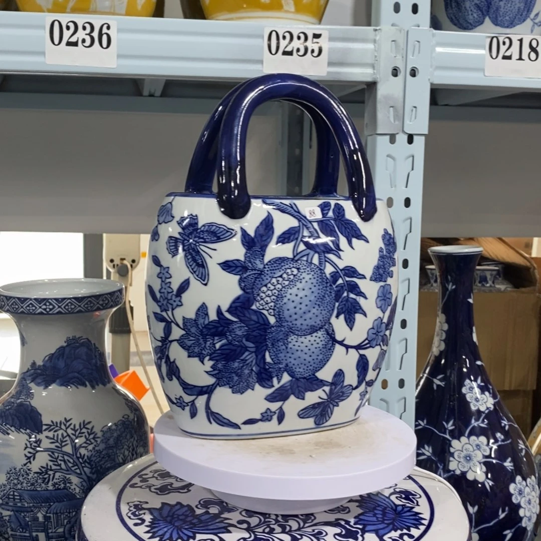 瓶手提包花瓶摆件