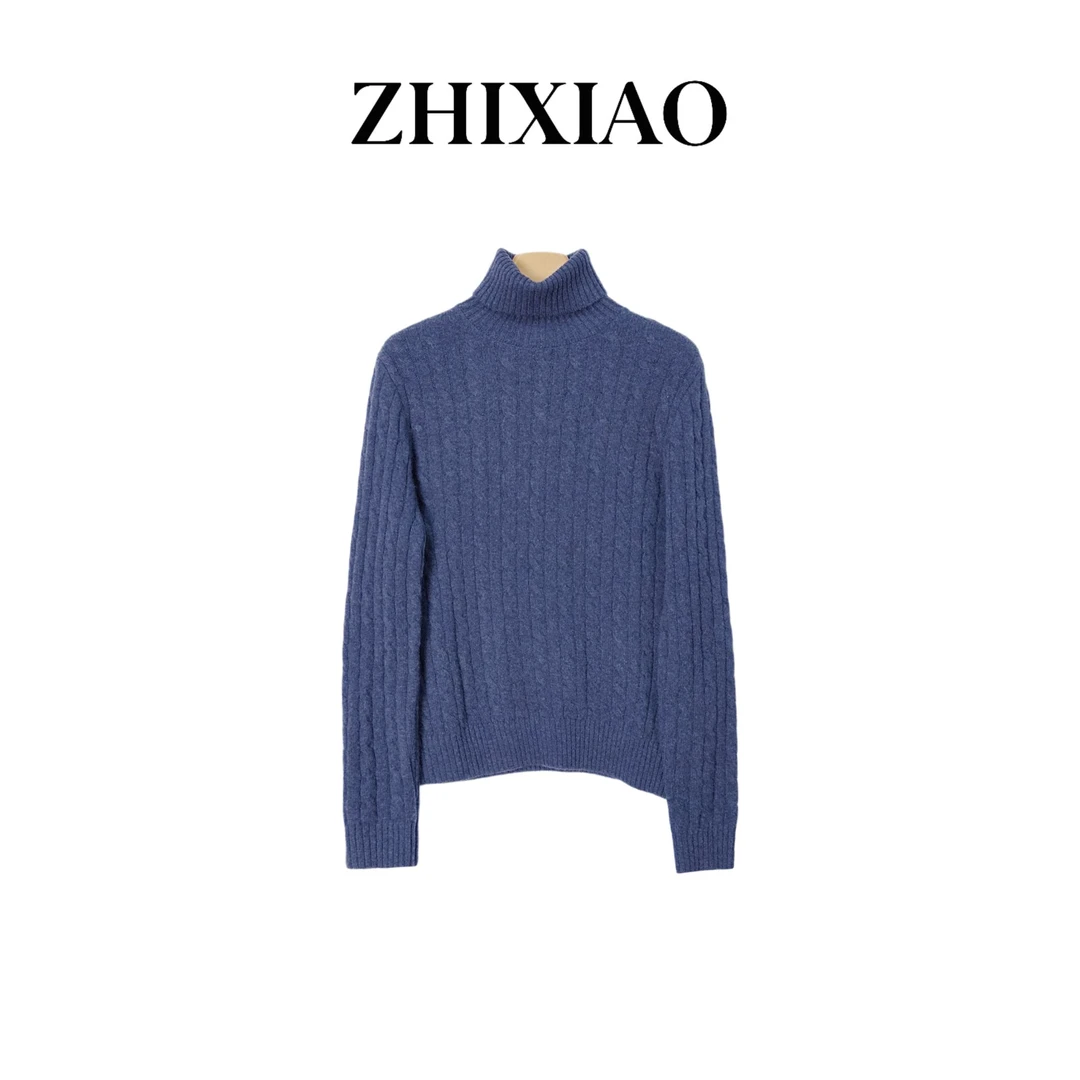 【ZHIXIAO】秋冬新款：高领针织长袖毛衣50020